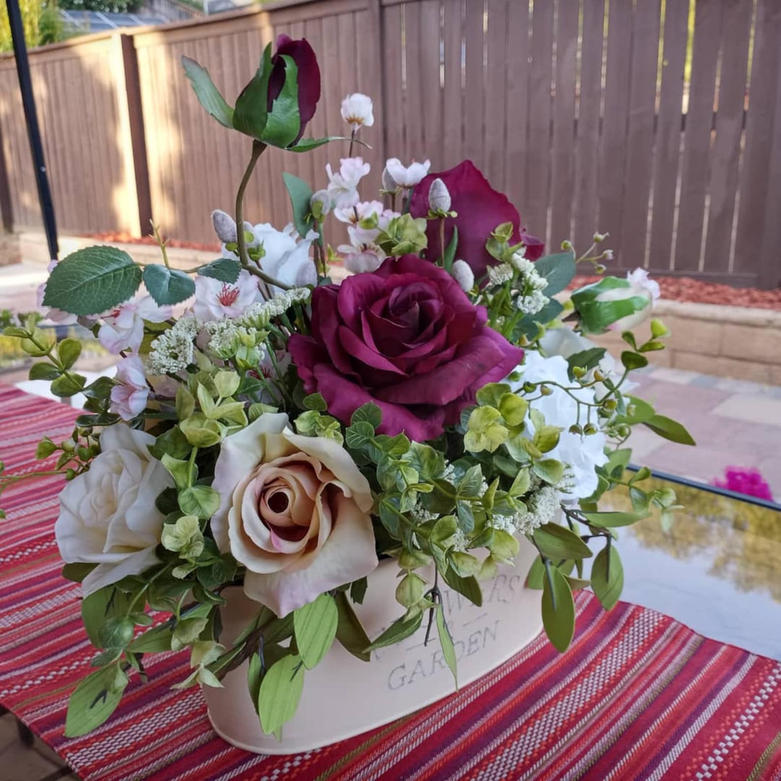 Farmhouse Flower Arrangement Country Style Flower Etsy