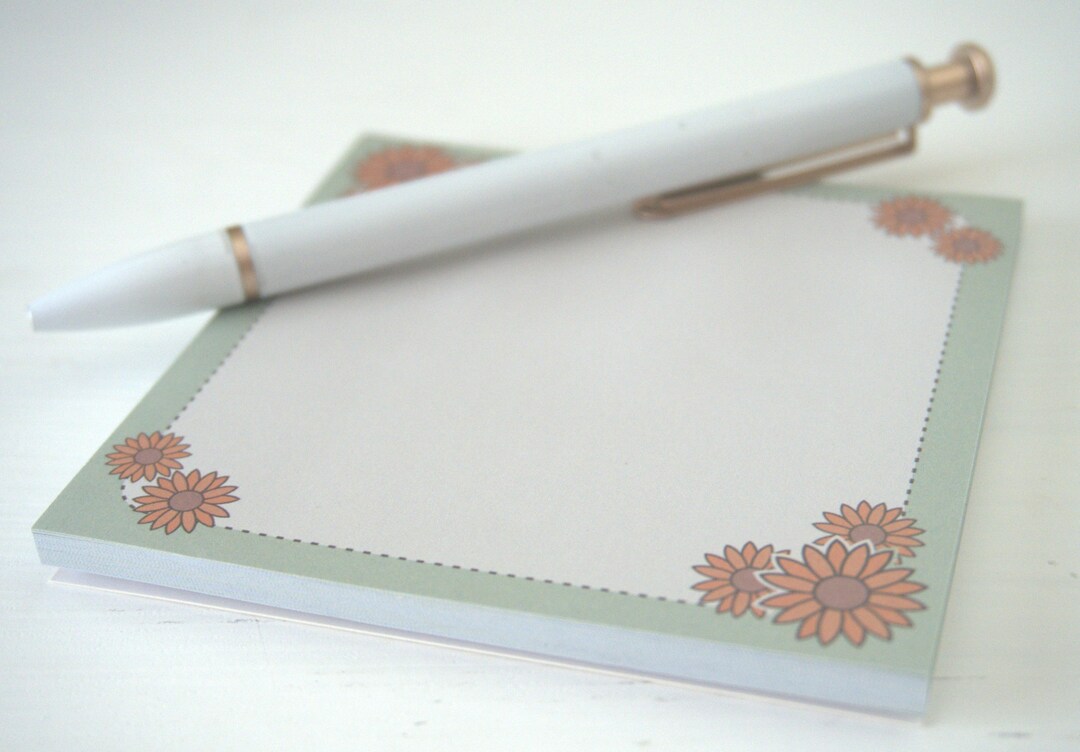 Sunflower Sticky Notes – Cottagecore Stationery (4x4, 25 Pages) - Etsy