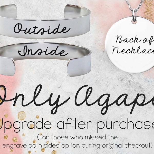 Upgrade With Purchase - Engrave Both Sides (only purchase directed by Only Agape) | Christian Christmas Gifts