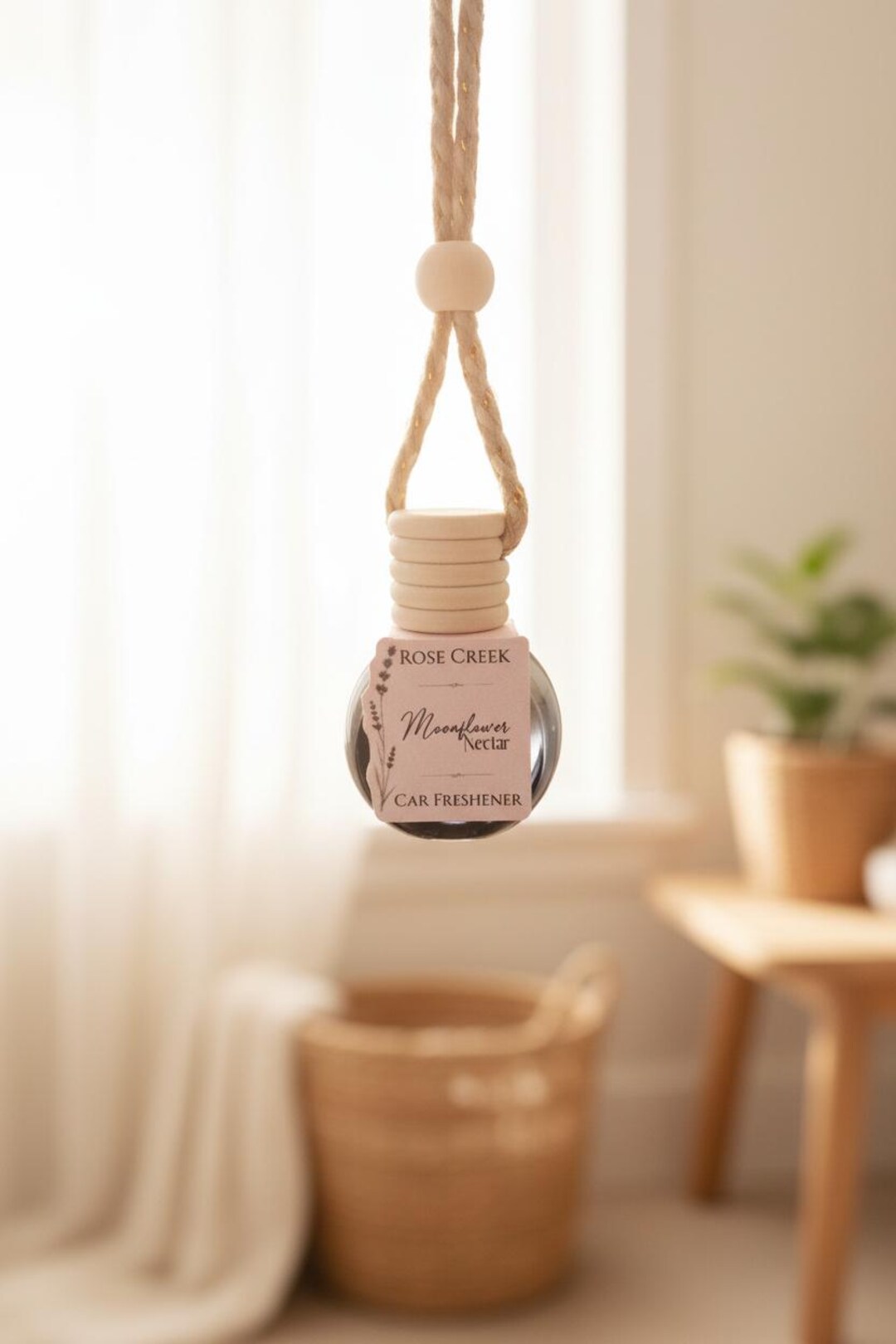 Car Diffuser Air Freshener | Refillable Bamboo Hanging Diffuser - Etsy