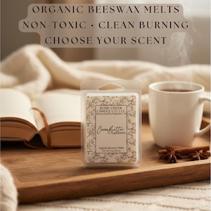 Cera de abeja orgánica fundida / Fragancia para el hogar hecha a mano, de combustión limpia y sin ftalatos