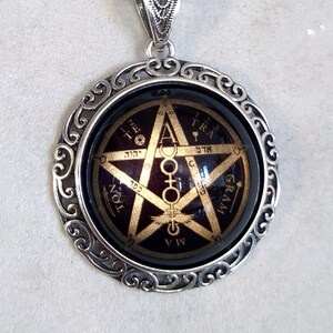 Seal of the Tetragrammaton | Sterling Silver Pendant | Occult Jewelry | 1.5&quot;/30cm Wide