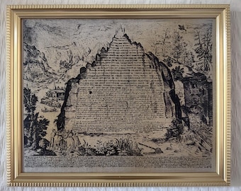 Emerald Tablet | Heinrich Khunrath, 1606 | Handmade Reproduction on Canvas | 8"x10" | Choice of Frames