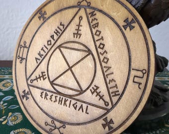 Hekate Geisterfalle | Gravierte Holzaltar Platte | Auswahl der Größen | Okkulte, magische Rituale | Wicca