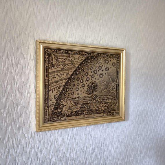 The Flammarion Engraving, 1888 | Woodcut | Framed Reproduction on