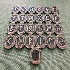 Elder Futhark Runes | Etched Wooden Divination Set | Norse | Viking | Witchcraft | Wicca | Ritual Tools | Occult | Esoteric | Metaphysical image 2