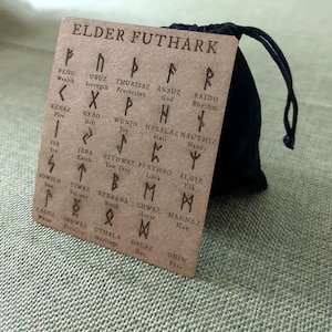Elder Futhark Runes | Etched Wooden Divination Set | Norse | Viking | Witchcraft | Wicca | Ritual Tools | Occult | Esoteric | Metaphysical image 7