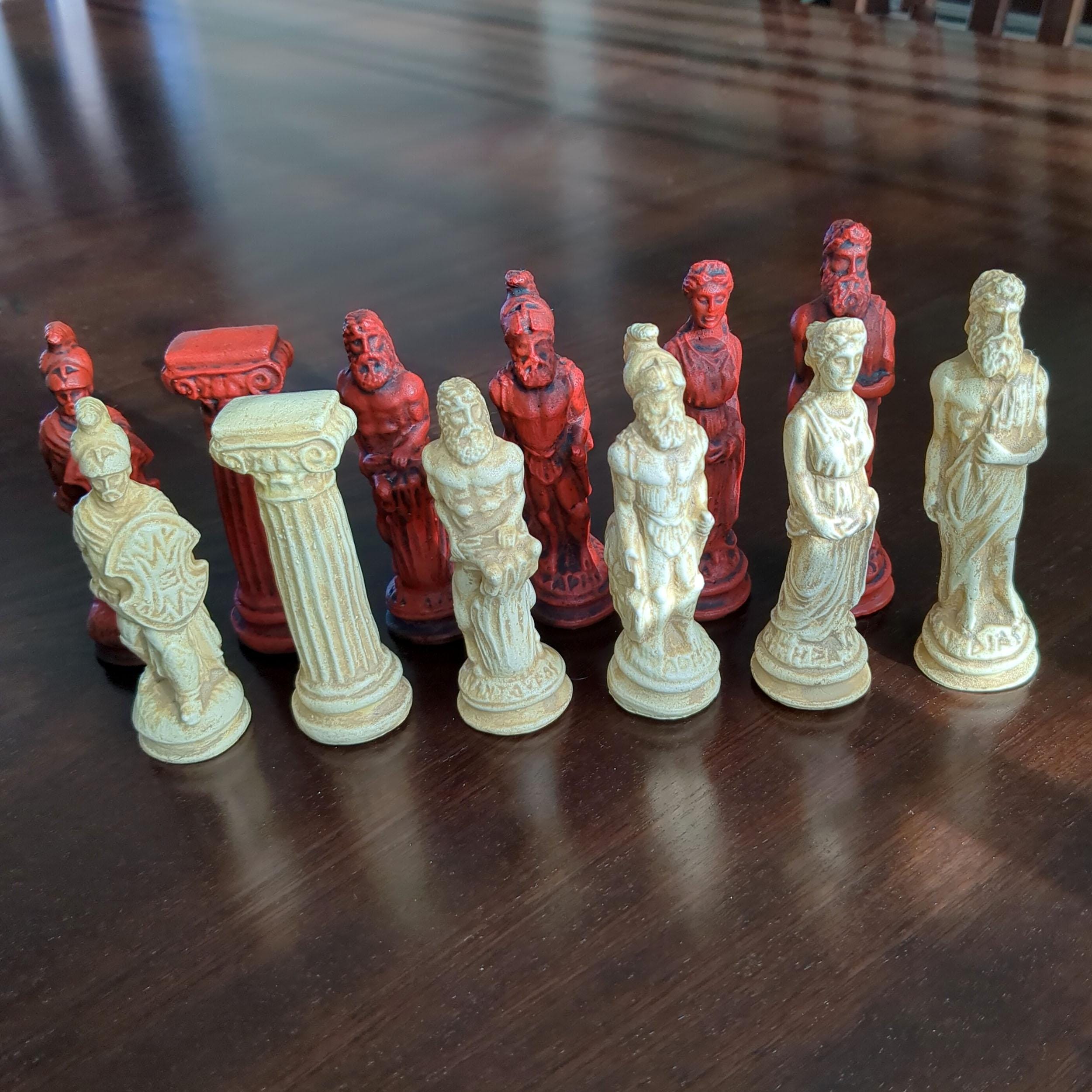 Mythic Odyssey | 32-piece Ancient Greek Chess Set Plus Free Chess