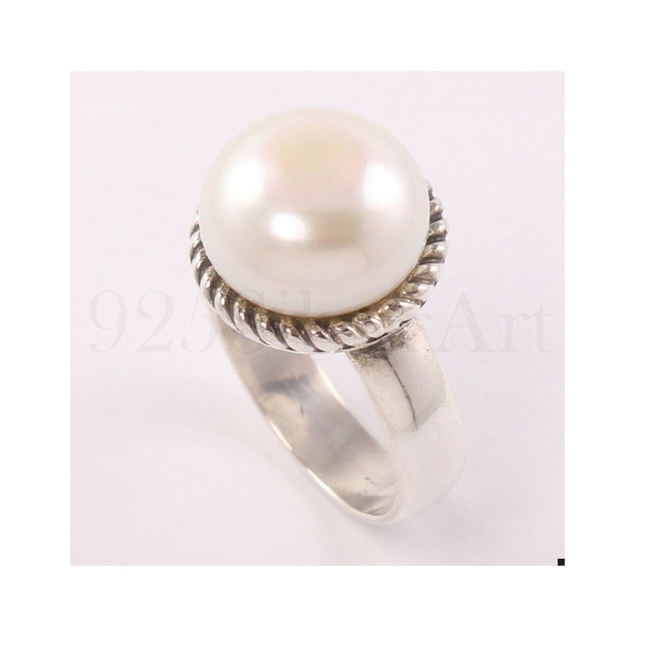 Mother Of Pearl Stone Ring (LRR02674) | Satva Gold