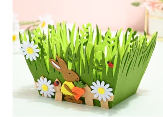 Panier Feutrine Lapin, Printemps