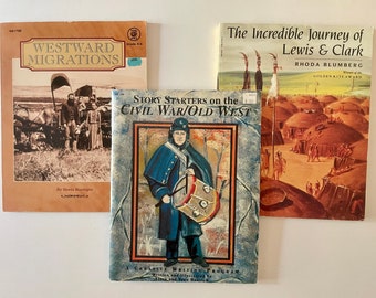 Vintage History and Social Studies soft-cover teacher's guides / school books - Westward Migration Set