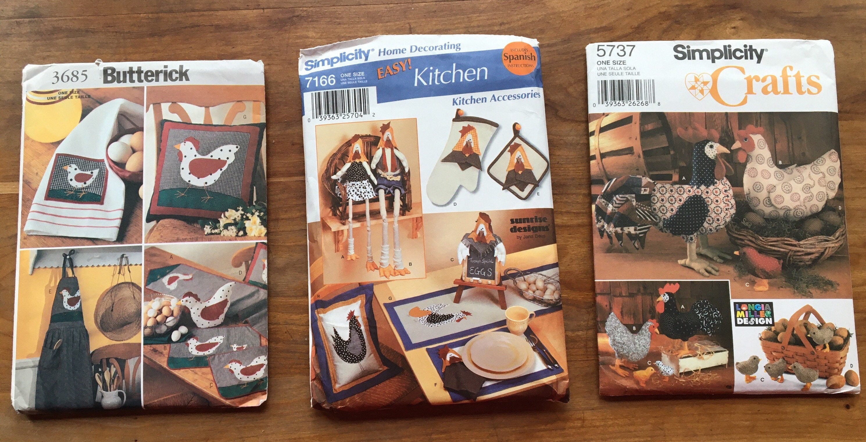 Chickens, Roosters, Chicks and Eggs! New, uncut patterns will give you barn-yards full of fun! You choose!