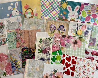 Decoupage Napkins - 25 Spring Seasonal paper napkins for crafting!