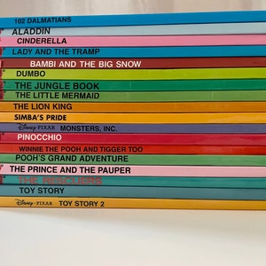 Selection of vintage 1990s Disney&#39;s Wonderful World of Reading books - Pooh, Toy Story, Dumbo, Lion King, Aladdin and more!!