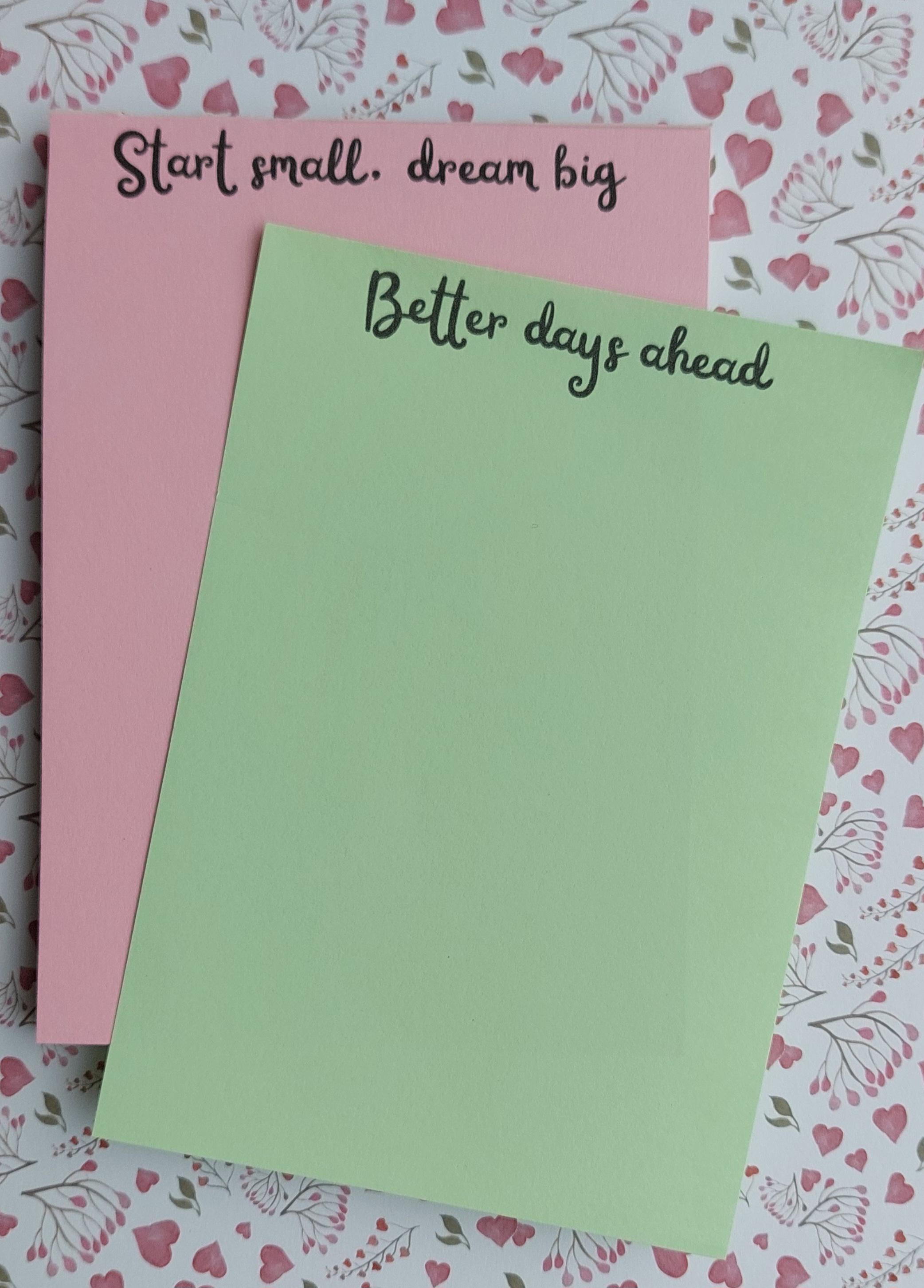 Quoting Notepad Pastel Positive Quote Notepad - Etsy UK