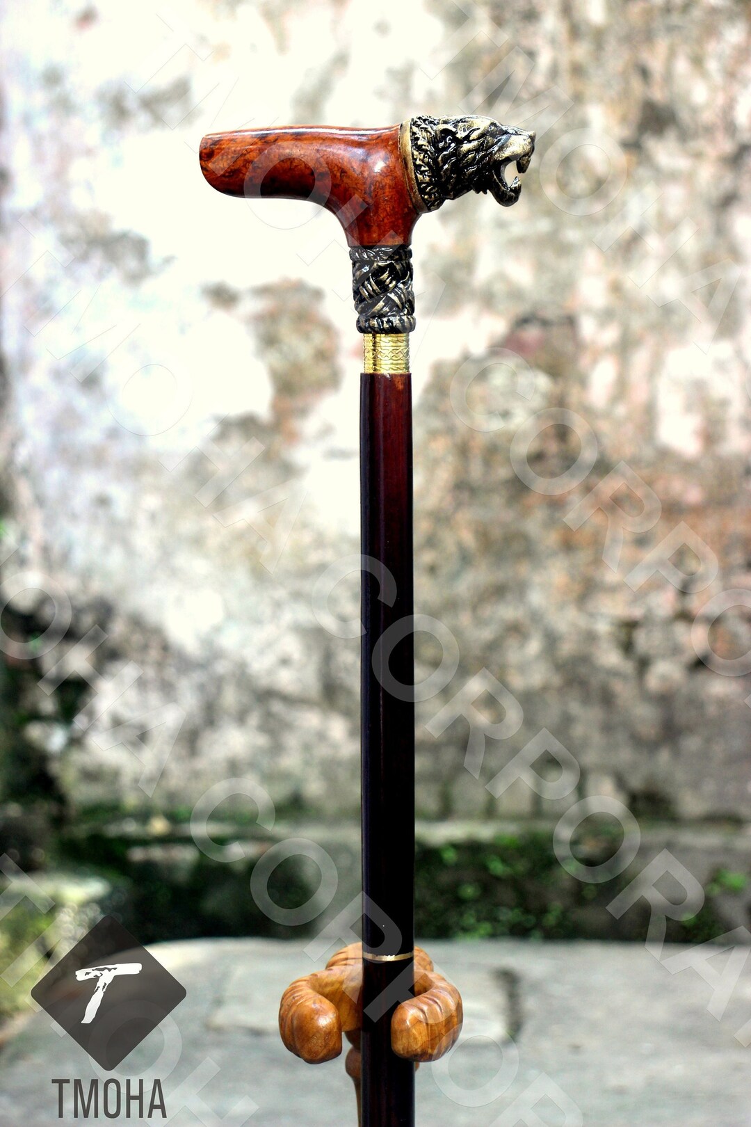 Rare Antique Cane Walking Stick Lion Head Designer Walking Etsy