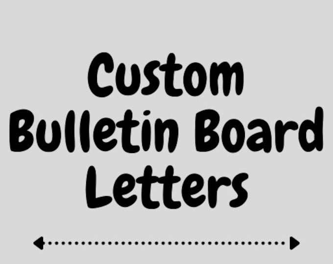 Custom Bulletin Board Letters - Etsy