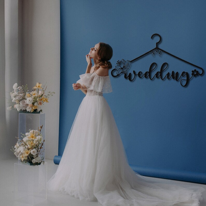 Floral Wedding Hanger Metal Wall Art Wedding Sign Metal Wall Etsy