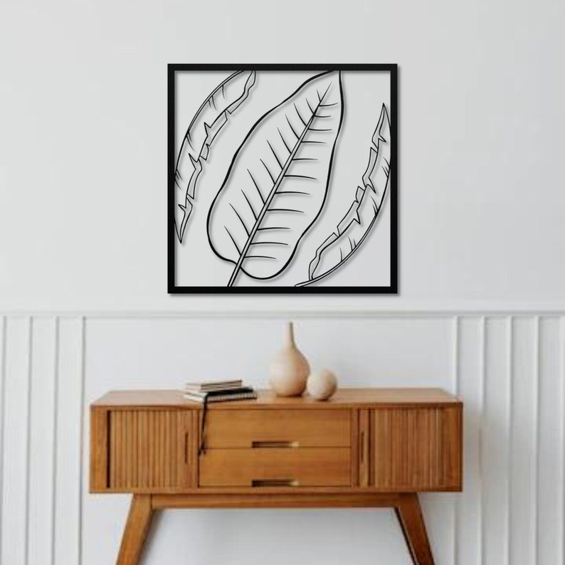 Monstera Leaf Metal Wall Art Gifts for Her Metal Wall Etsy