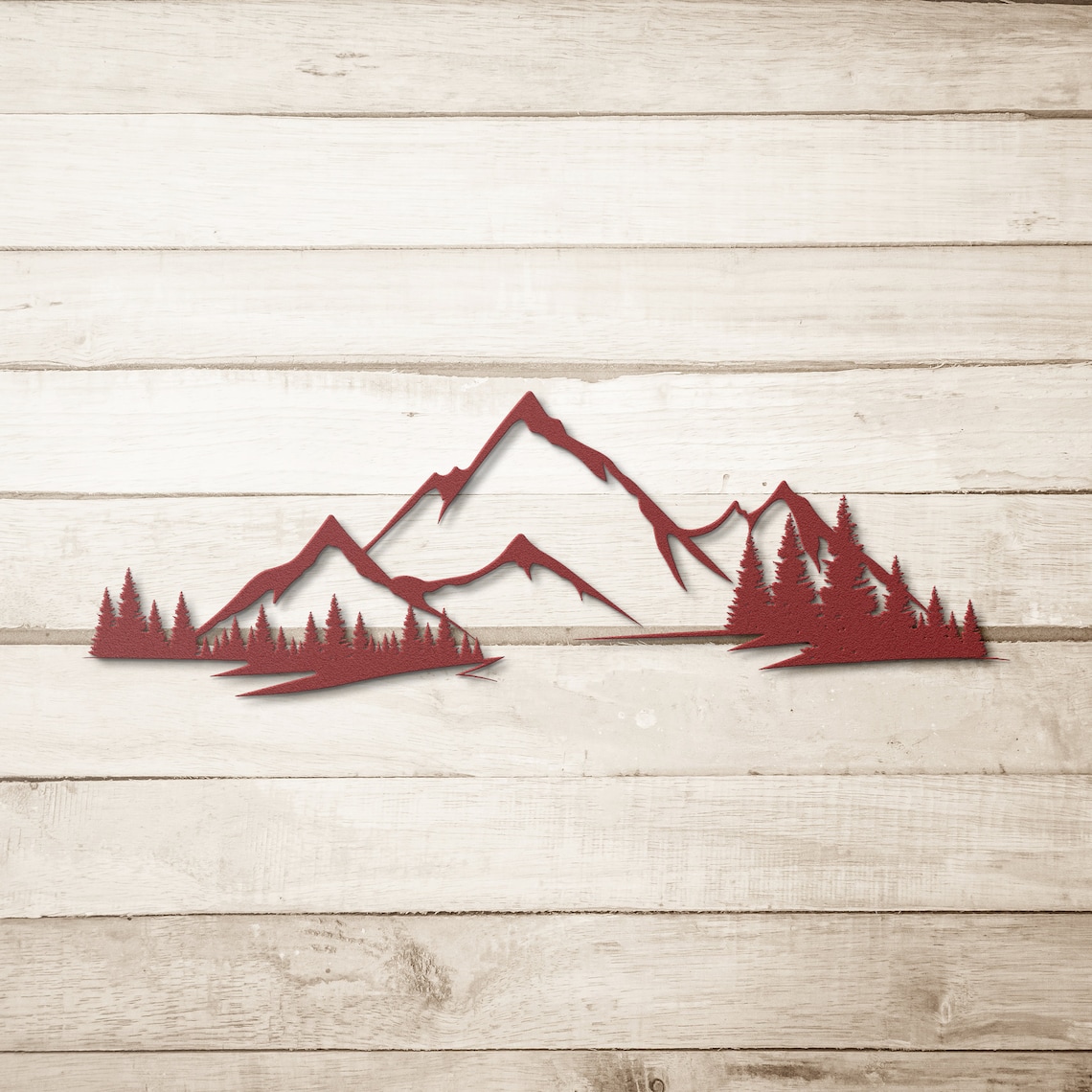 Metal Wall Art Mountain Forest Metal Wall Art Mountains Etsy