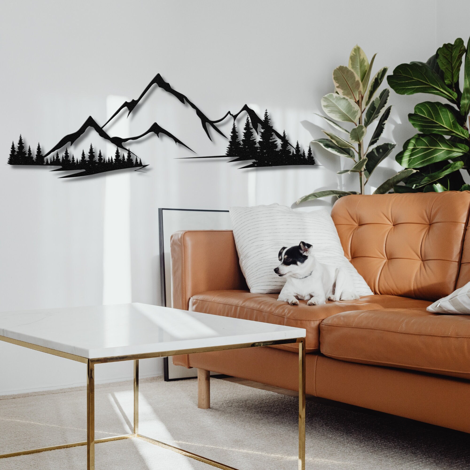 Metal Wall Art Mountain Forest Metal Wall Art Mountains Etsy