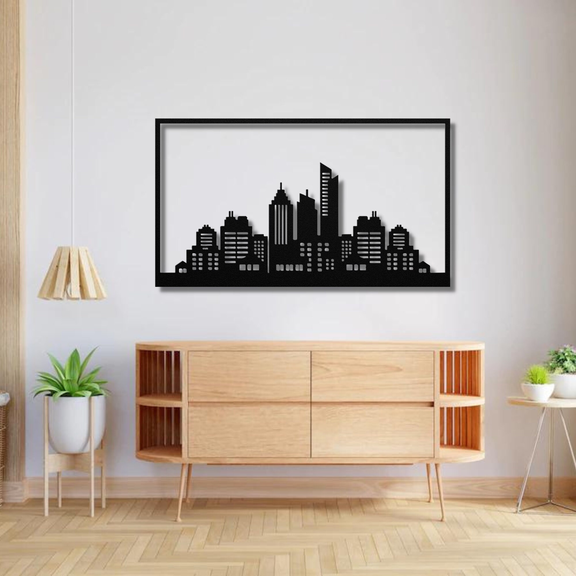 City Metal Wall Art Landscape Wall Art Housewarming Gift Etsy