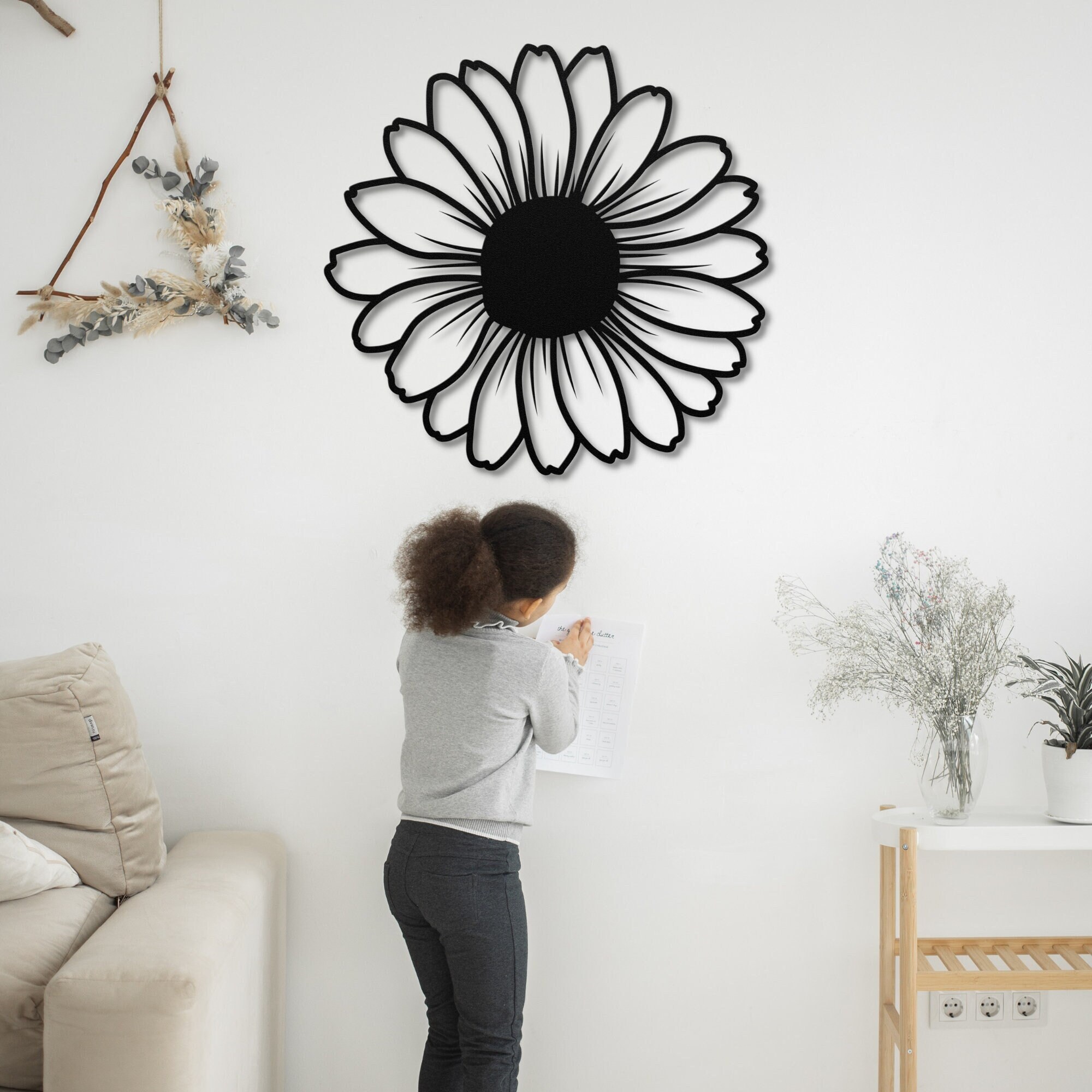 Daisy Metal Wall Art Metal Wall Art Wall Hangings Minimalist Decor