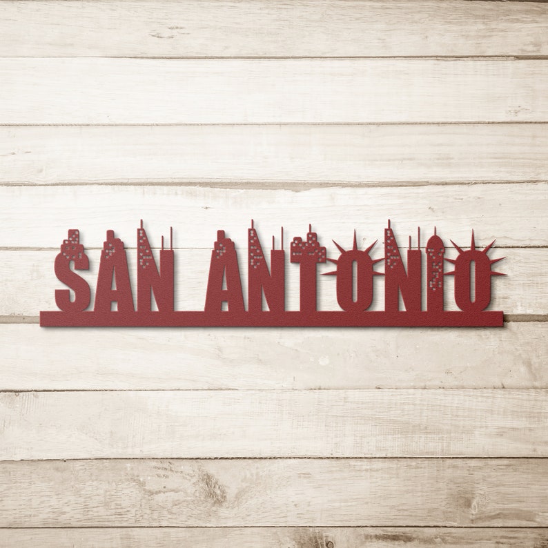 Metal Wall Art San Antonio Wall Decor Wall Hangings City Etsy