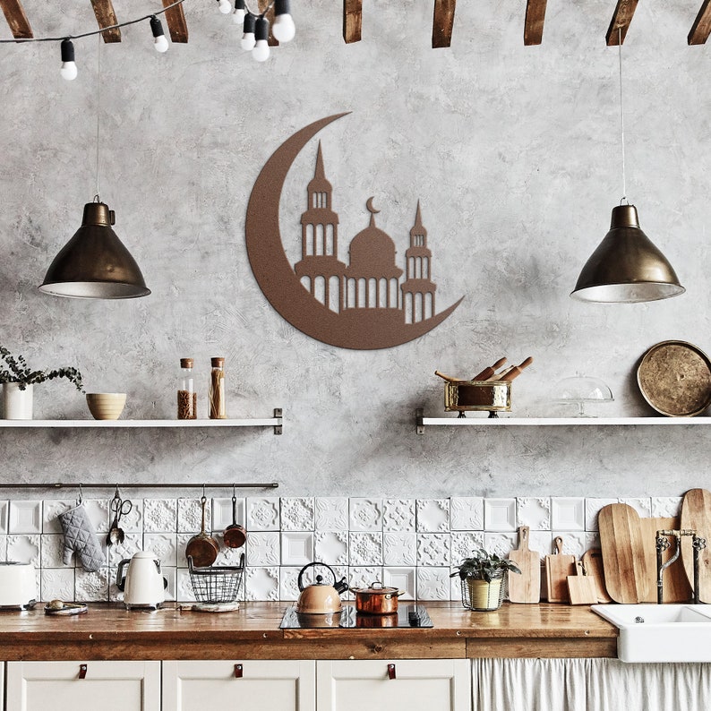 Islamic Mosque Metal Wall Art Ramadan Wall Hangings Etsy