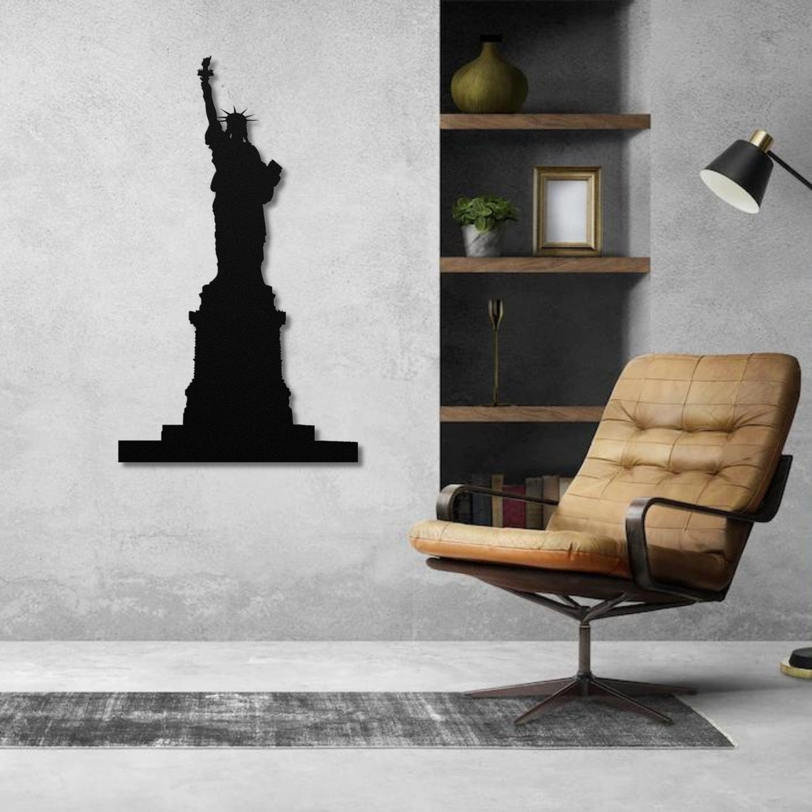 Statue of Liberty Metal Wall Art City Skyline Wall Hangings Etsy