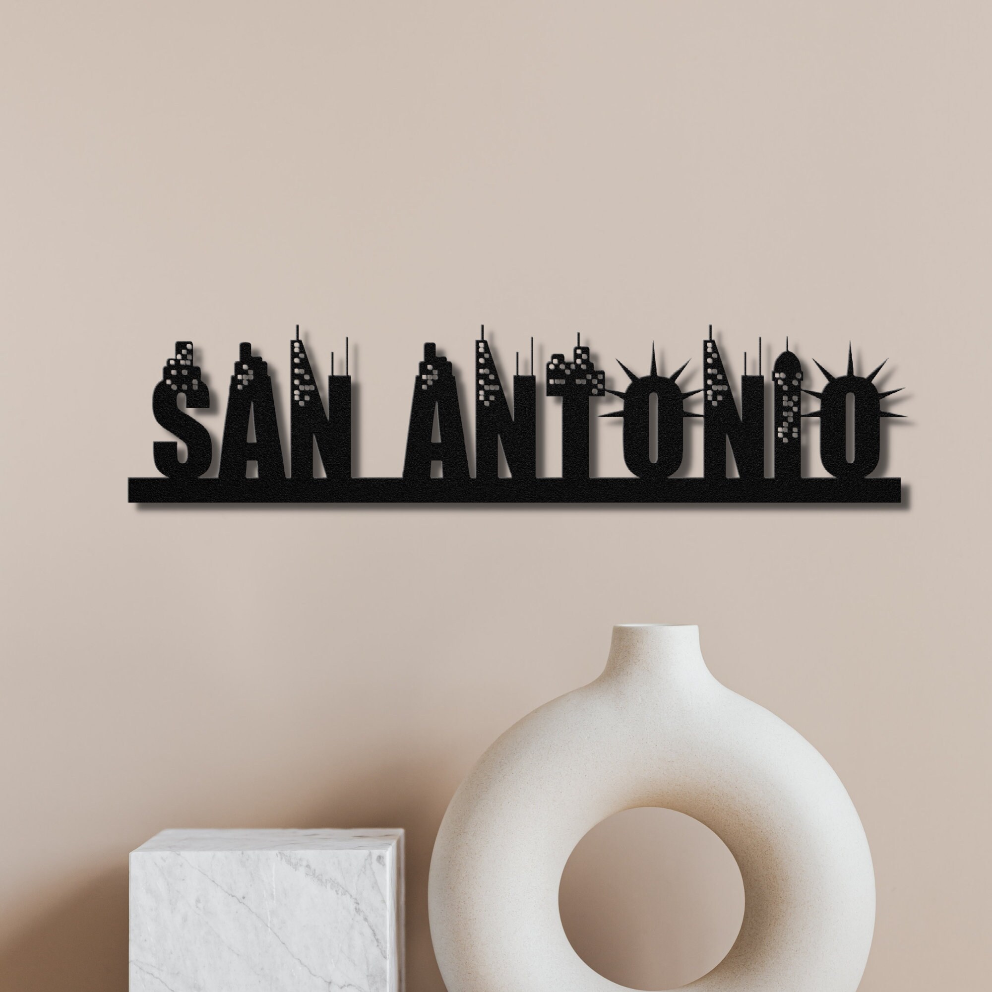 Metal Wall Art San Antonio Wall Decor Wall Hangings City Etsy