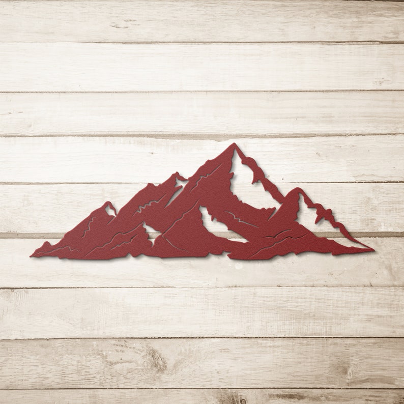 Mountains Metal Wall Art Mountain Metal Wall Decor Gift Etsy