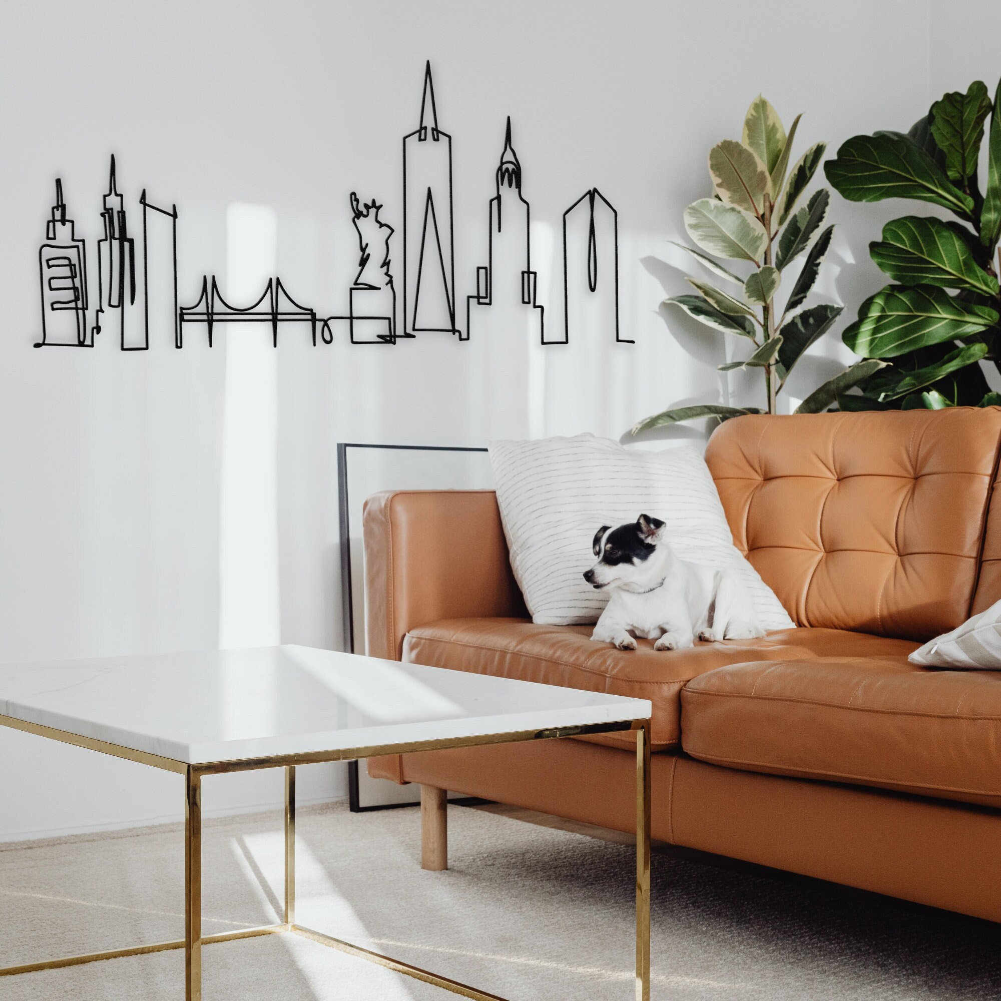 New York City Metal Wall Art City Skyline Metal Wall Decor Etsy