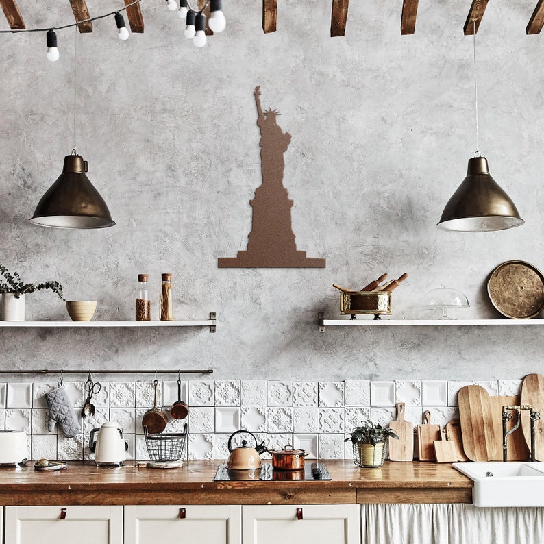 Statue of Liberty Metal Wall Art City Skyline Wall Hangings Etsy