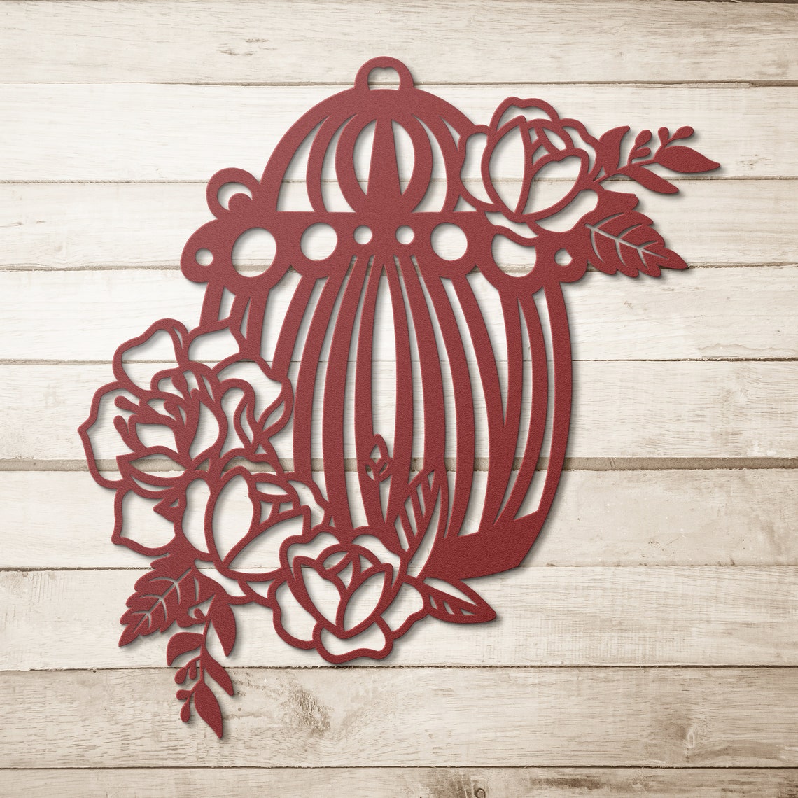 Floral Bird Cage Metal Wall Art Wedding Decor Housewarming Etsy