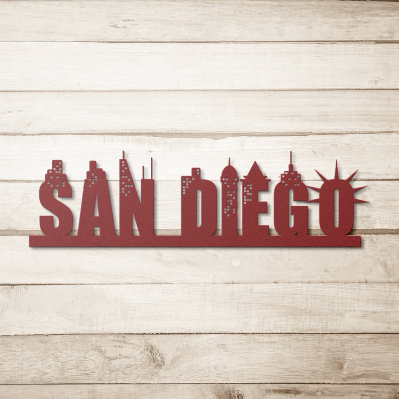 Metal Wall Art San Diego Wall Decor Metal Wall Decor Etsy