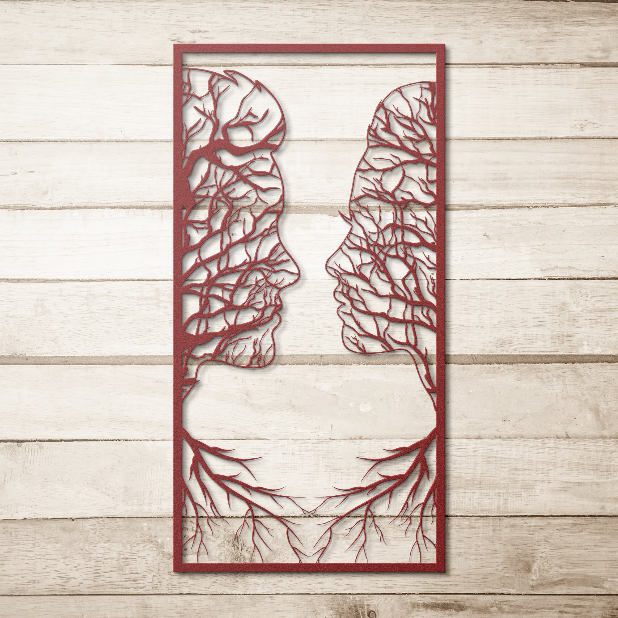 Couples Tree Faces Metal Wall Art Tree of Life Wall Hangings Etsy