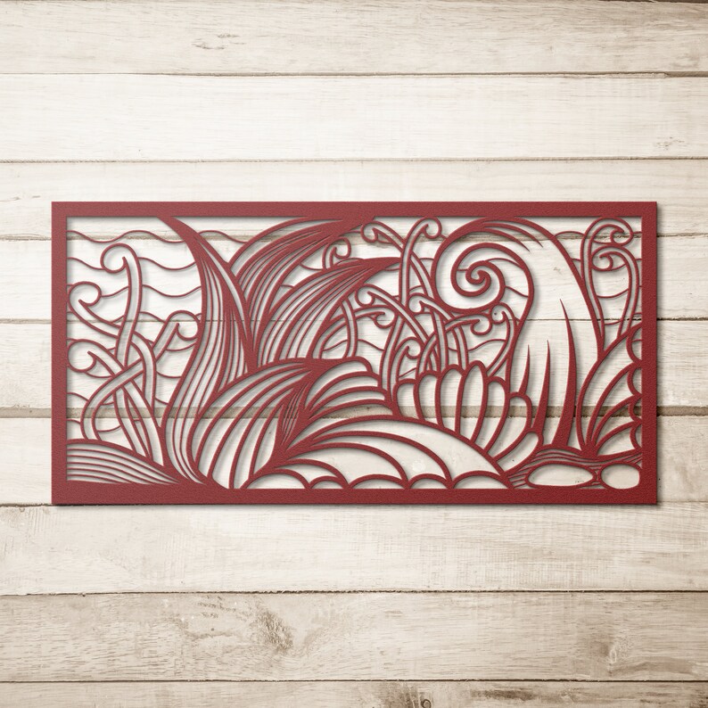 Sea Panel Metal Wall Art Sea Life Metal Wall Decor Etsy