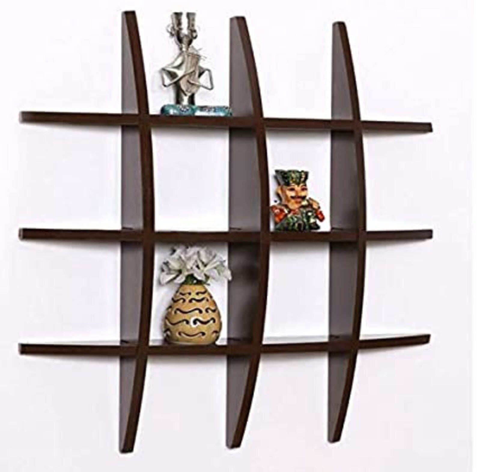 Wood Globe Shape Wall Shelf Brown Etsy UK