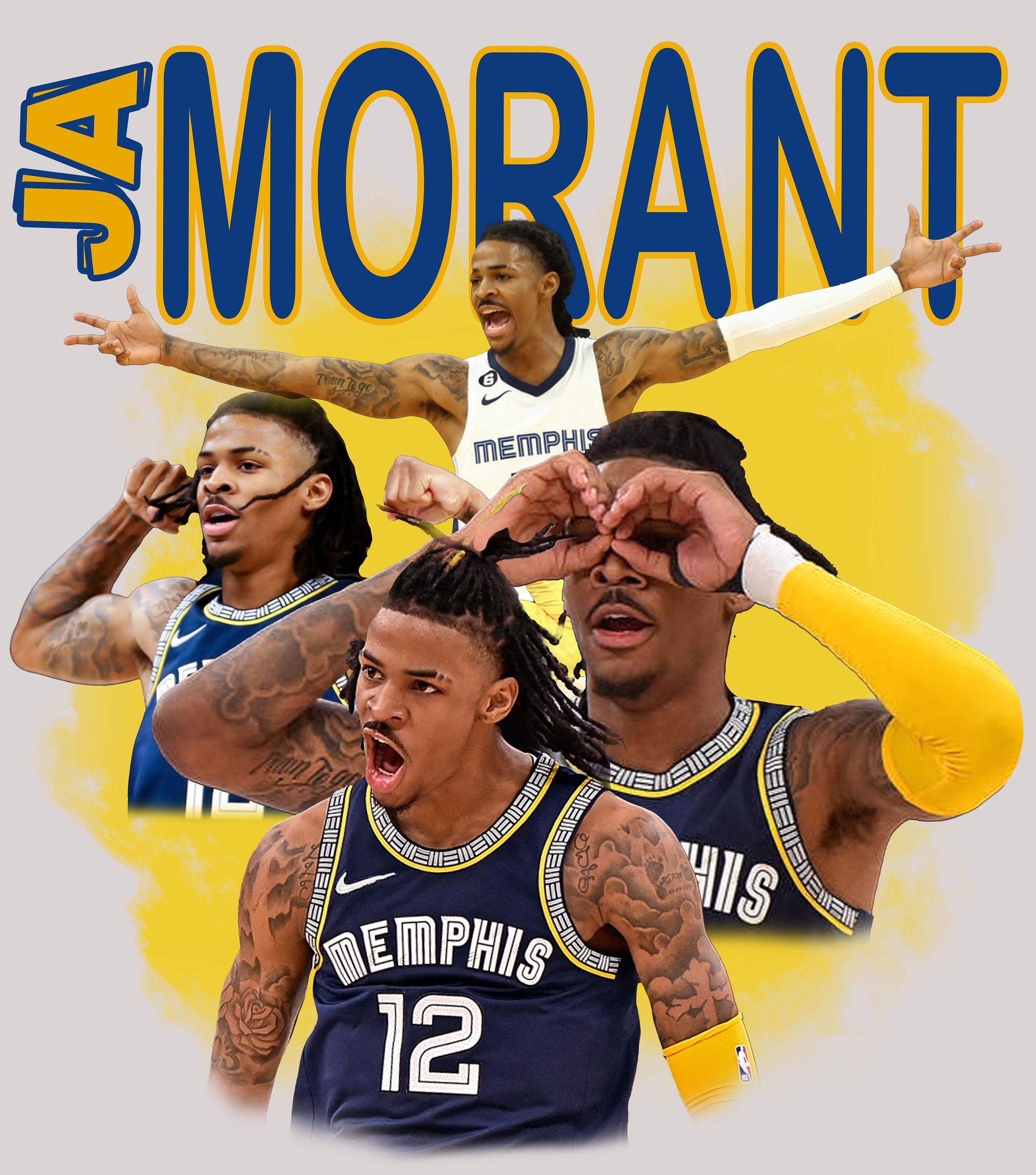 JA MORANT MEMPHIS GRIZZLIES GRAPHIC T-SHIRT - Prime Reps