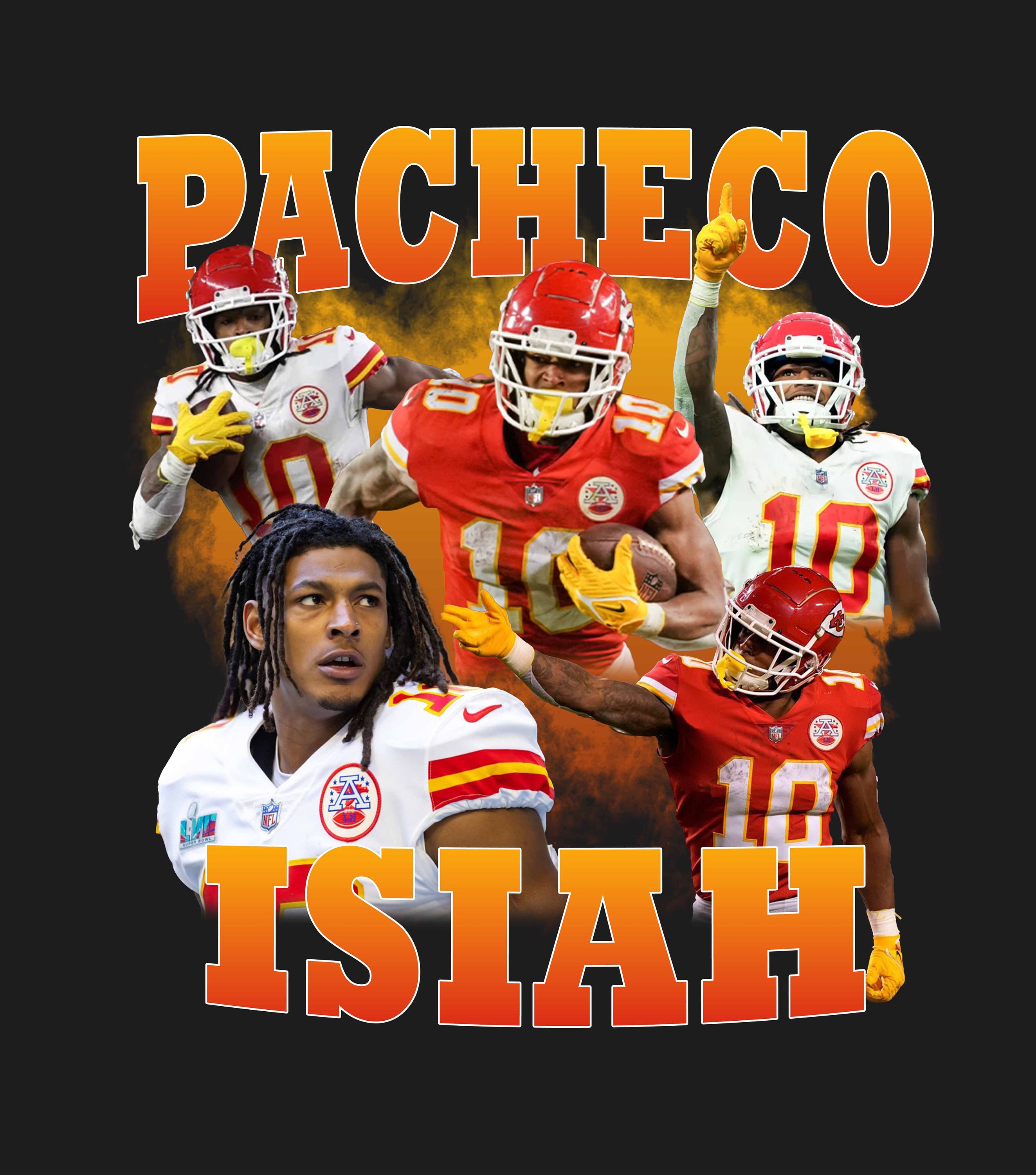 Isiah Pacheco Signiertes Foto Mit Passepartout - Gedrucktes Autogramm Für Fans