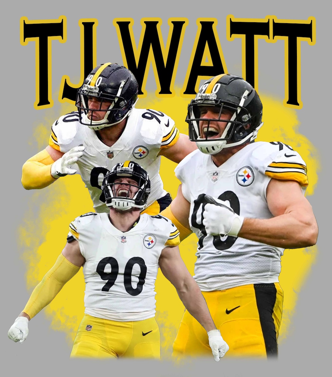 Tj Watt Pngimagegif Sublimation Png Digital Sports Etsy