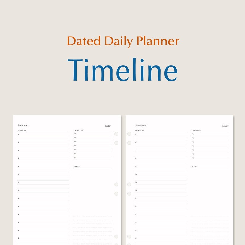 2024 Dated A5 Daily Printable Planner, Dated Planner, 2023 Dated
