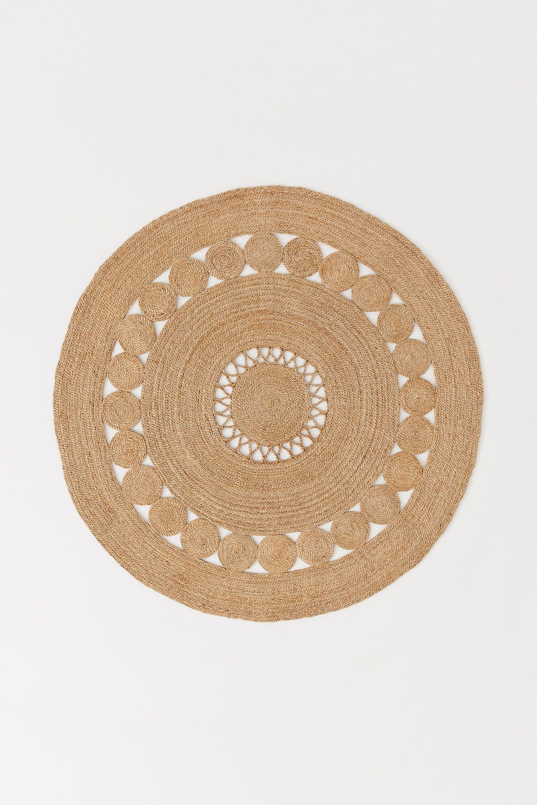 Round Jute Floor Mat Etsy
