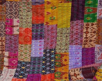 Patola Indian Silk Sari Kantha