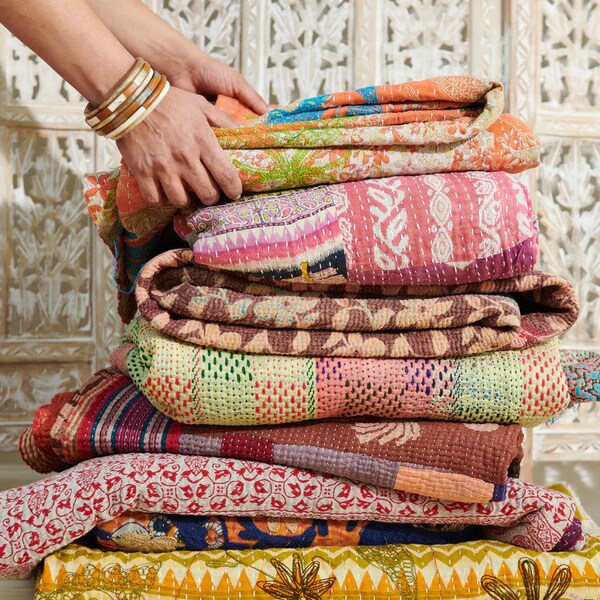 VINTAGE KANTHA QUILTS