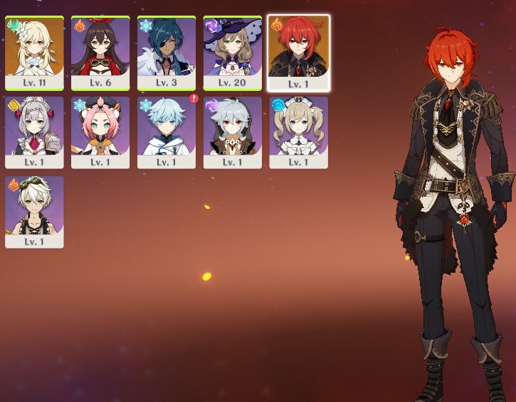 Diluc // [NA] // Genshin impact account //AR5-15//1Five Star+Random 4…