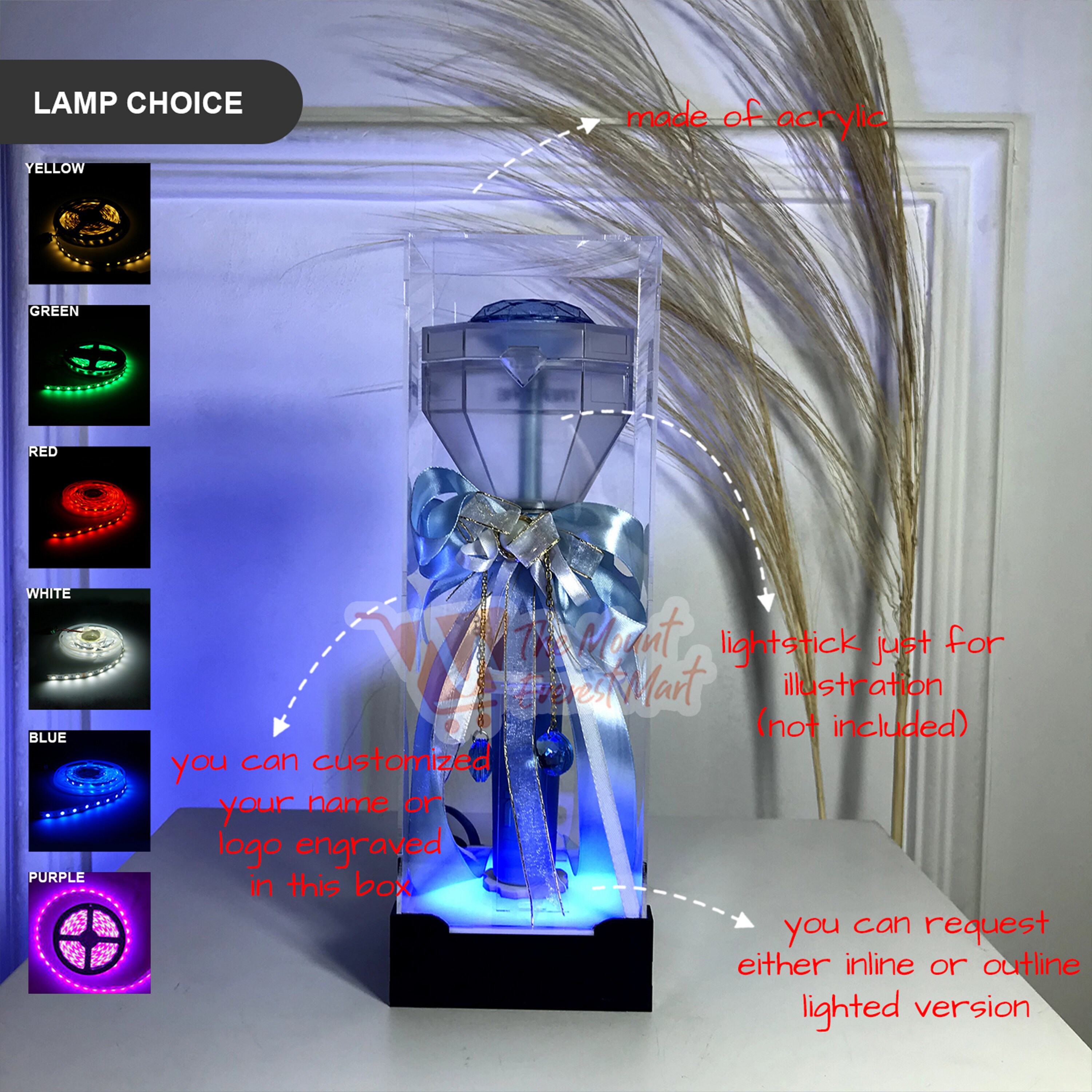 Lightstick Case Acrylic Material With Lamp Rack Display Etsy