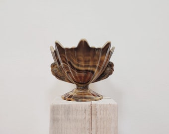 Art Deco Glass Bowl | Vintage STS Abel Zagreb | Pressed Glass Bowl | Two Pigeons - Handle Details | Yugoslavia | 30s |