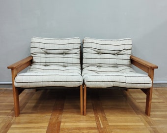 Mid-Century Two-Seater Sofa | Retro Armchairs | Scandinavian Design | 1970s |